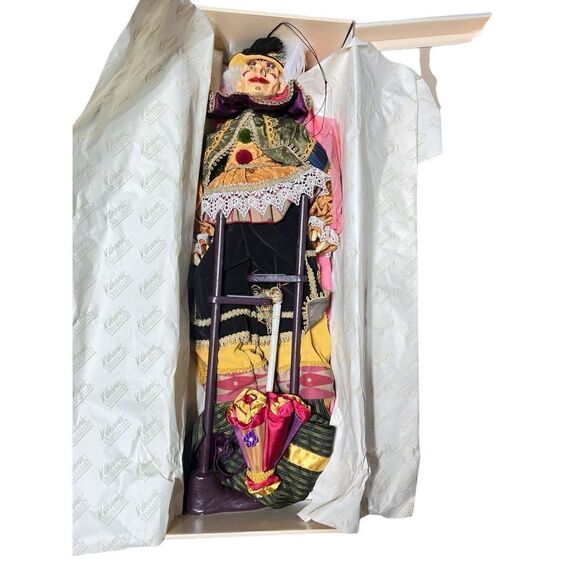 Katherine's Collection  Stiltz Circa 1990's Wayne Kleski Circus Clown Rare Doll - Picture 5 of 11